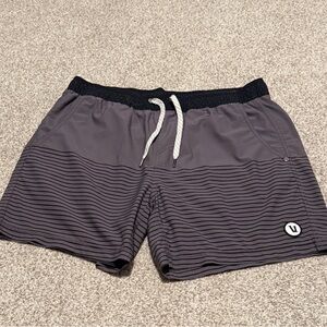Vuori Gray Striped Shorts